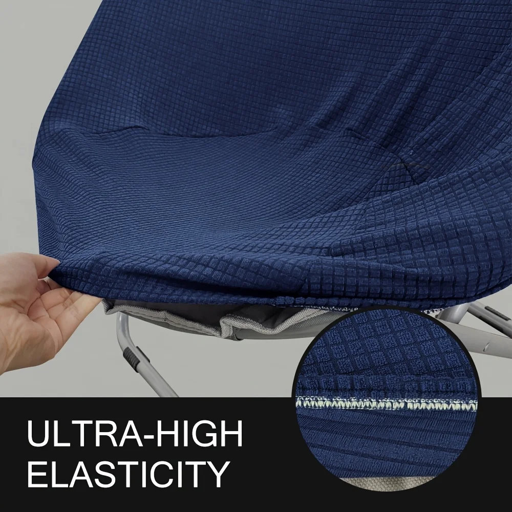 One-Piece Patio Chair Cover with Built-In Leaf Protection Adjustable Elastic Design Fit for Outdoor Chair Balcony Poolside Party