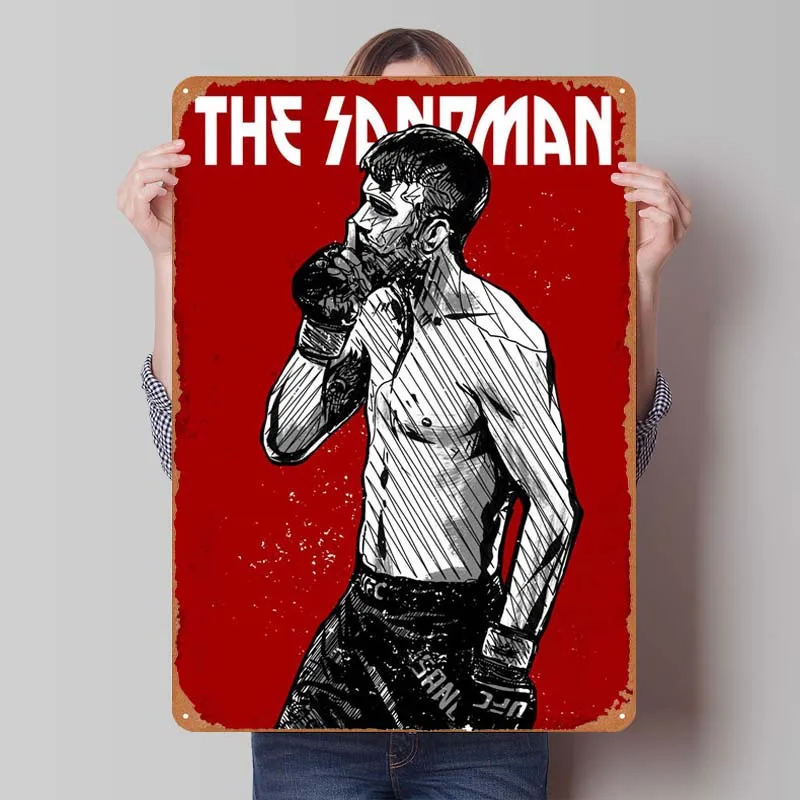 Cory Sandhagen 2 Sign Boxing Poster Decor for Room Decoration Retro Metal Tin Sign for Bedroom Garage Man Cave Wall Decoration