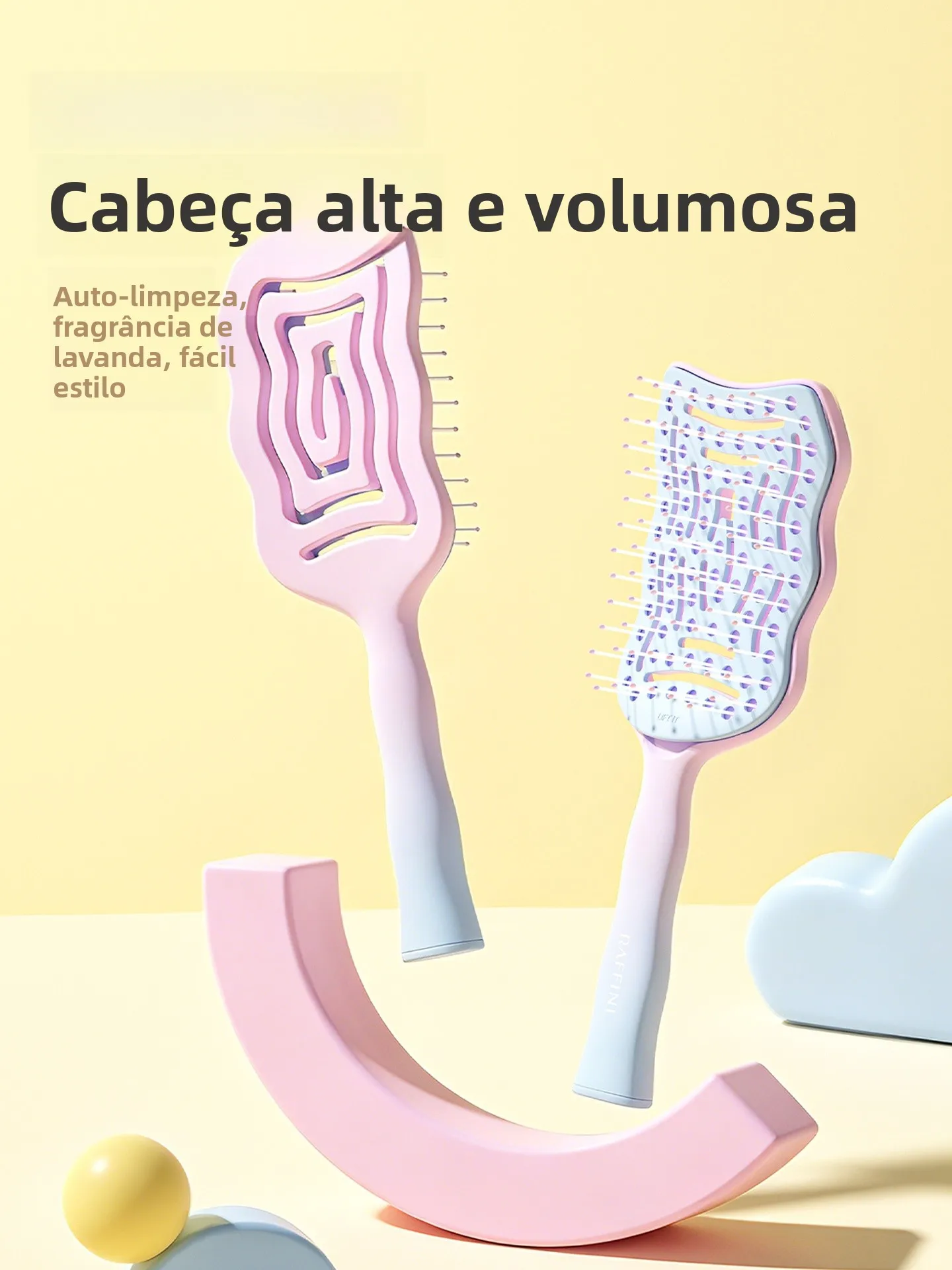 rfini-セルフクリーニングコーム女性用特別な厚い頭蓋骨コーム家庭用スタイリング帯電防止ヘアケアツール