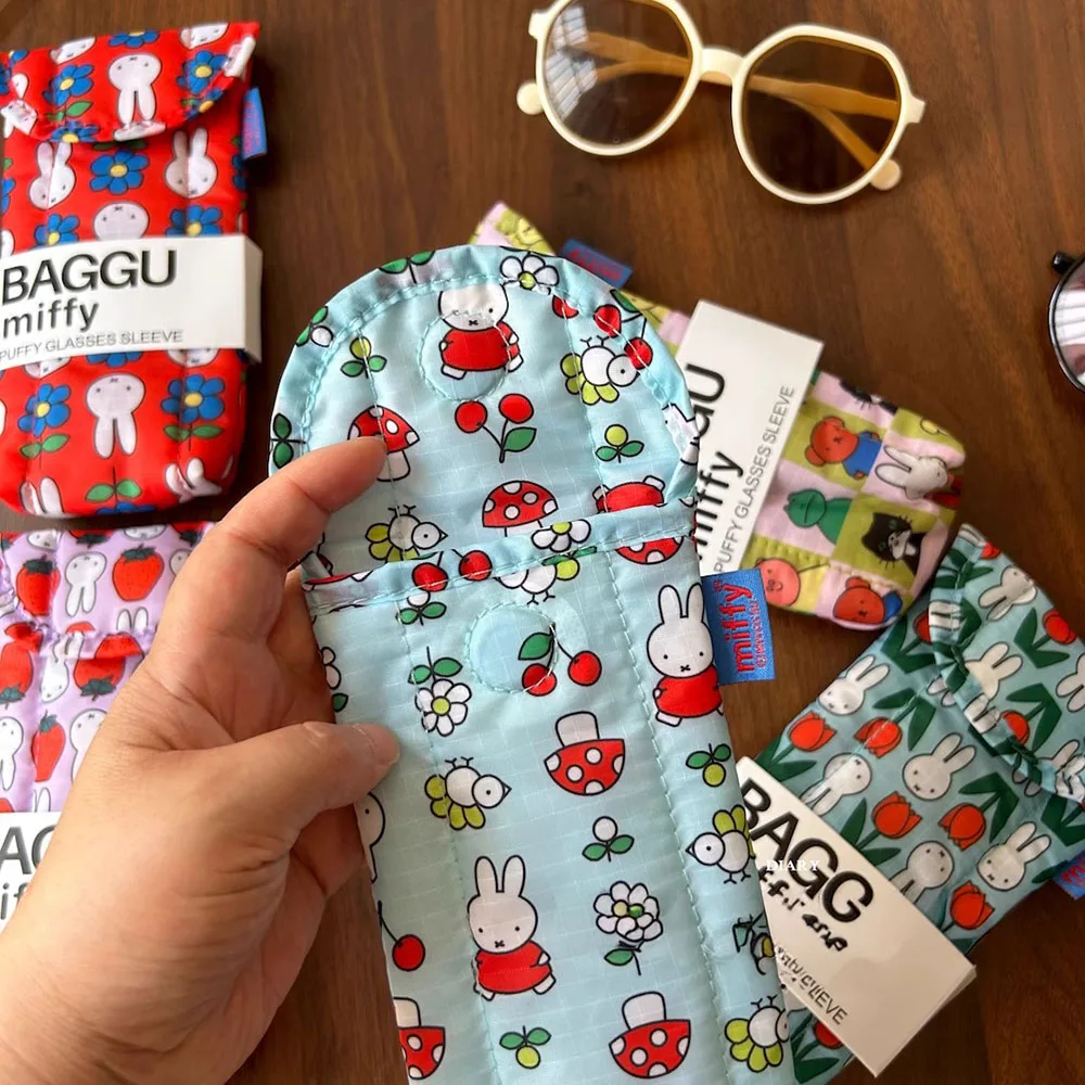 Kawaii Miffy Niedlicher Regenschirm Cartoon Kaninchen Druck Baumwolle Clip Verdickung Tragbare Brillentasche Mädchen Geschenk – Detail 10