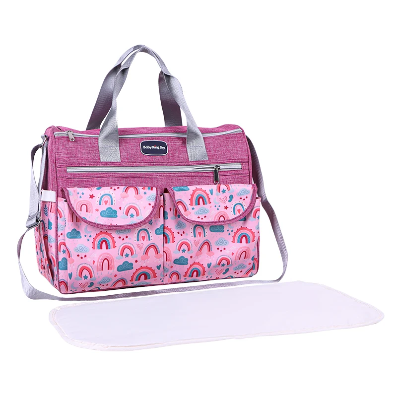 New Fashionable Cloud-Printed Single-Shoulder Mommy Bag; Multi-Functional Large-Capacity Cross-Body Mother-And-Baby Bag; Portable Maternity Tote