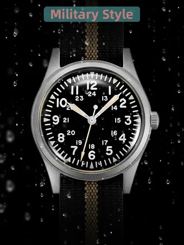 2025 Ny RDUNAE RA03 34.5mm Militär Herr Vintage Quartz Klocka G10 Miyota 2035 Klockor K1 Mineralglas Rostfritt Stål Armbandsur 10 best sales vattentålig 3atm rostfri stålklocka med baksida - №7