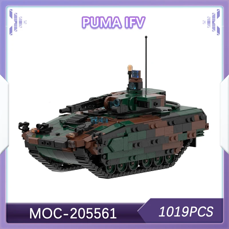 

1019PCS Military War Puma IFV Building Blocks Army Tank Soldier Corps Battle Model Set Creative Gifts Exquisite Adult MOC-205561
