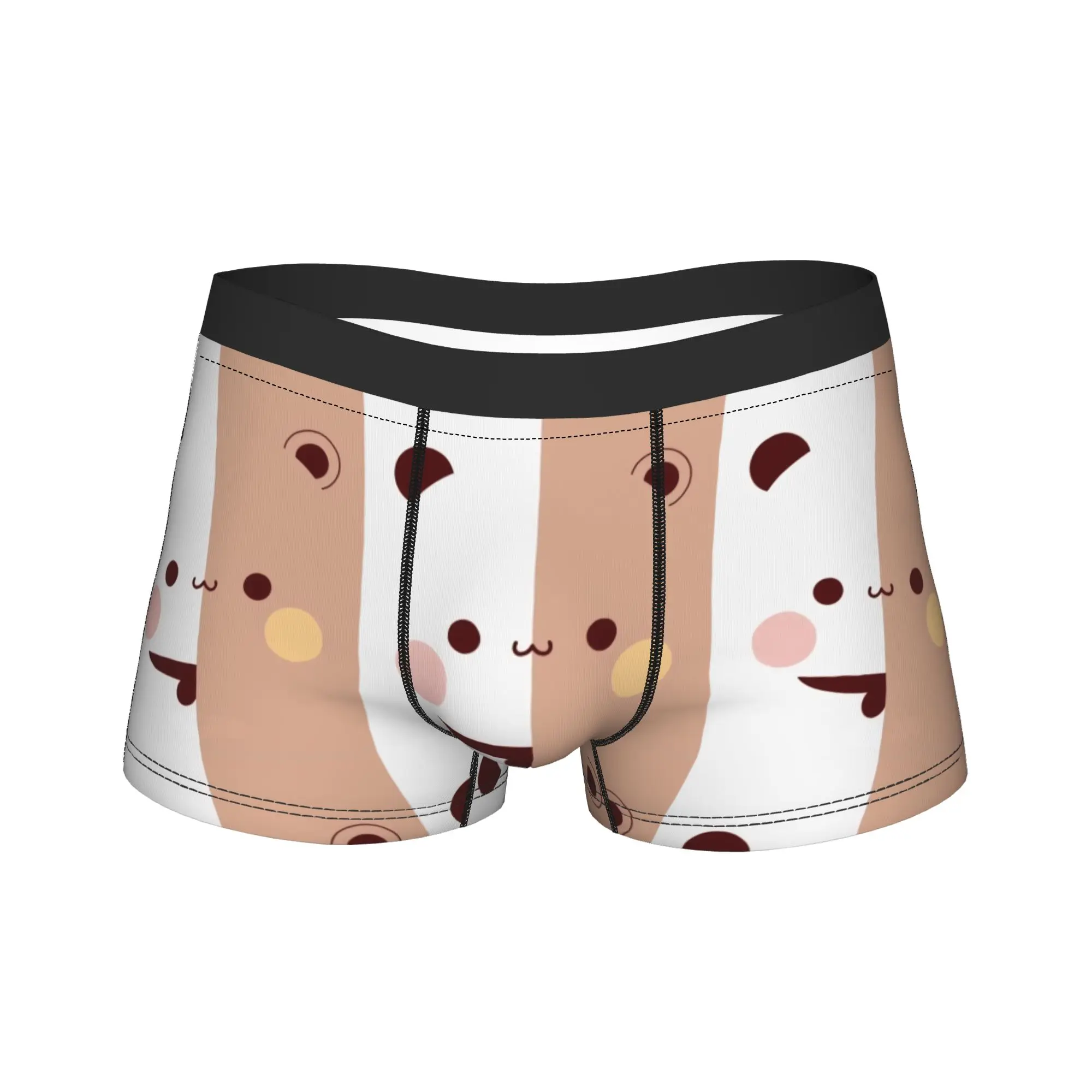 

Men Cartoon Bubu Dudu Long Underwear Bear Cute Funny Boxer Briefs Shorts Panties Male Soft Underpants Plus Size