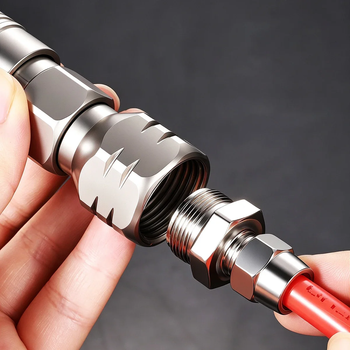 Edelstahl-Spritzdüse mit Schnellkupplung, Hochdruck-Zerstäubungsdüse für Airless-Farbspritzgeräte, universelles Ersatzzubehör – Detail 7