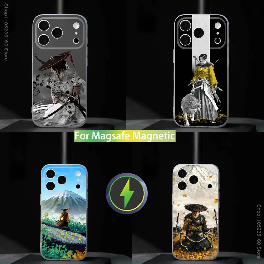 

G-Ghost Of Y-Yotei Phone Case For iPhone 17,16,15,14,13,12,11,Pro,Max,Plus,Mini,SE4,E For Magsafe Wireless