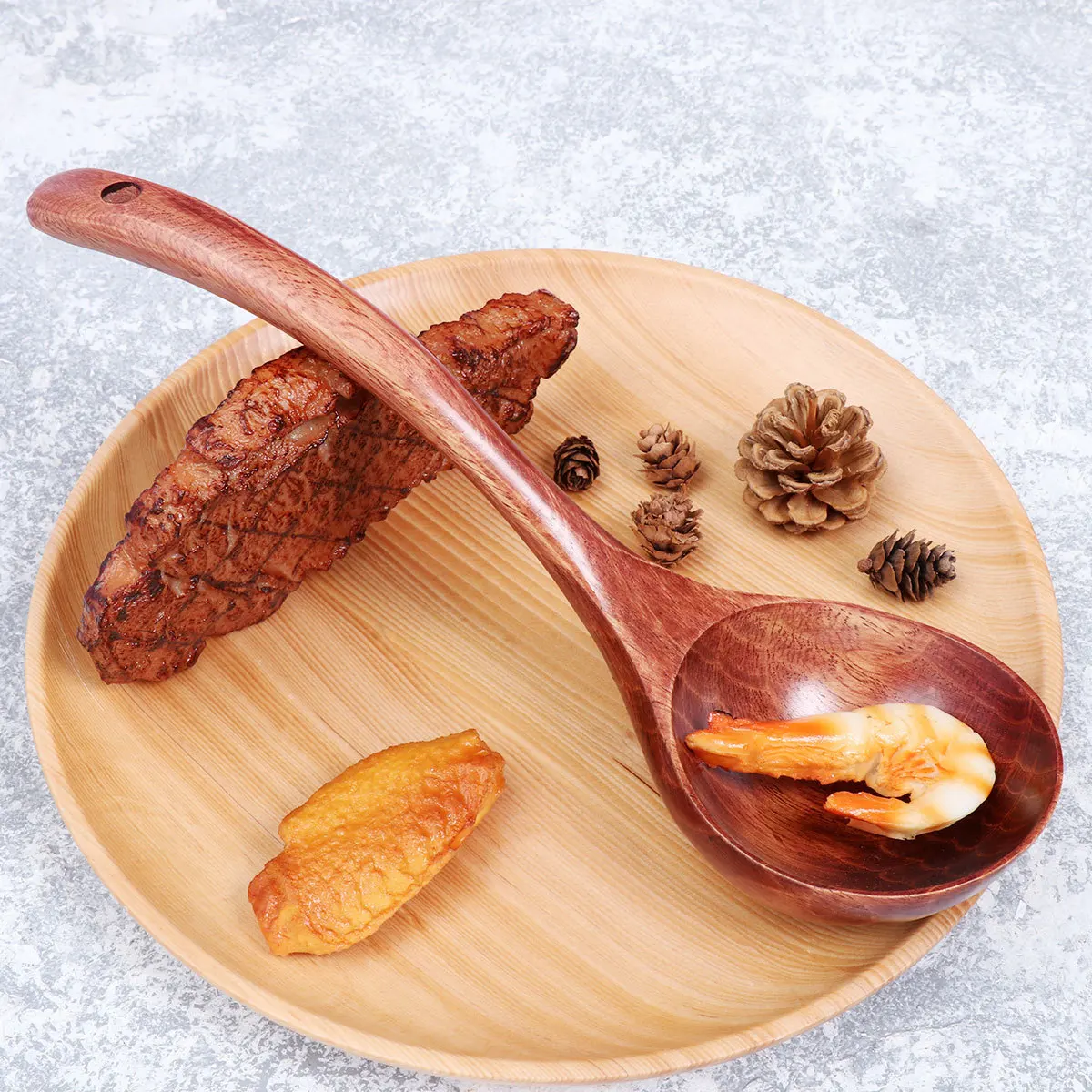 

Wooden Soup Ladle Natural Wood Curved Handle Serving Spoon For Home Kitchen Restaurant Soup Scoop Ladle Kitchen Bar Tool