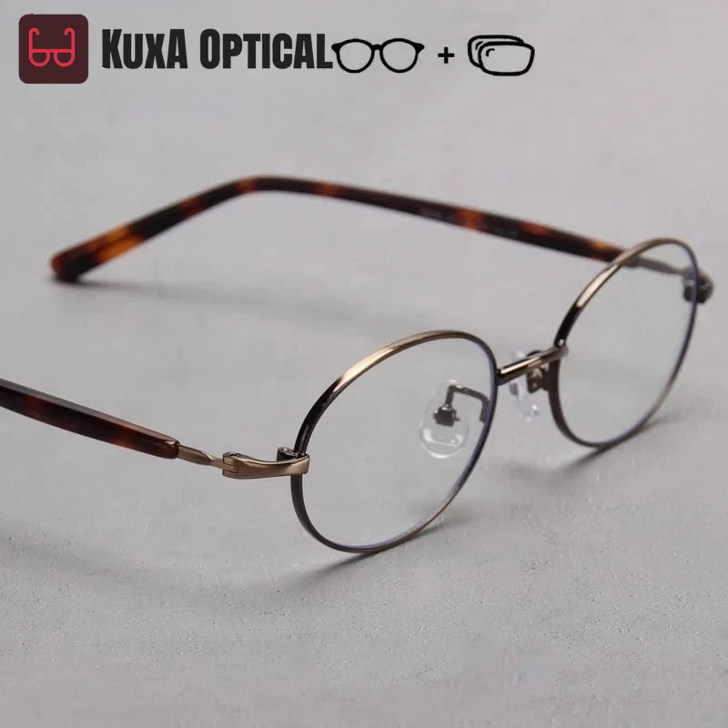 

KUXA модные ретро овальные очки женские близорукость дальнозоркость прогрессивные очки по рецепту мужские оптические очки с рецептами