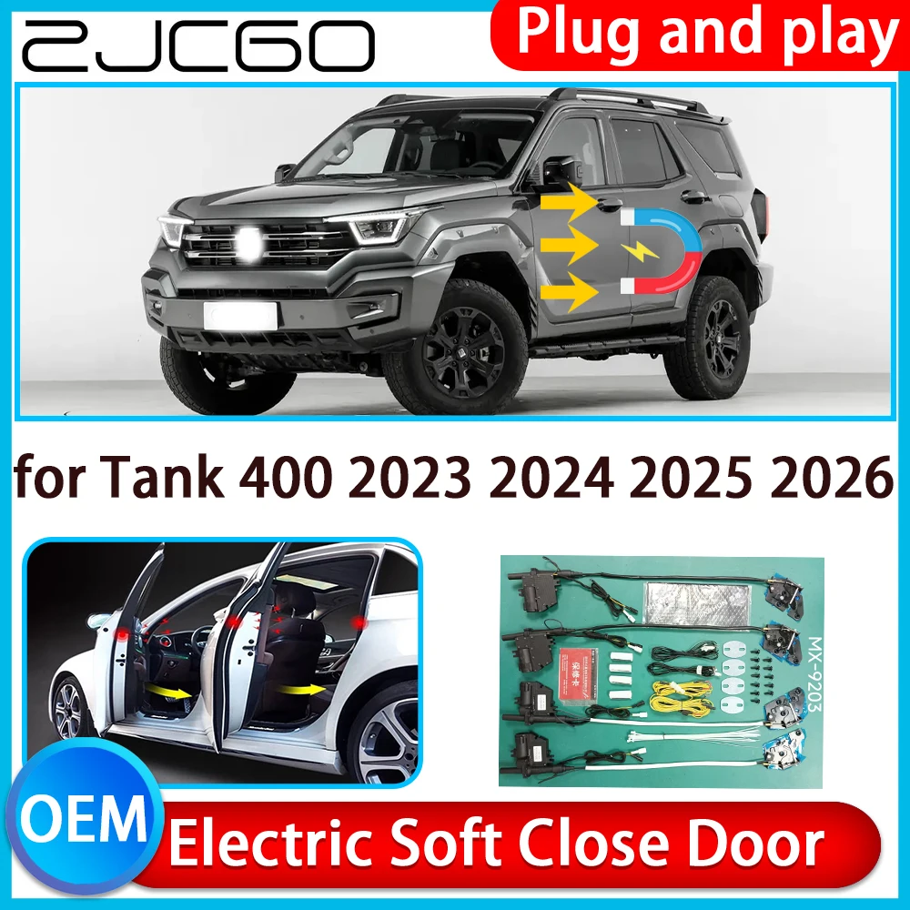 

ZCJGO for Tank 400 2023 2024 2025 2026 Auto Pull Car Soft Close Kit Door Power Latch Electric Door Catch Soft Closing Assist