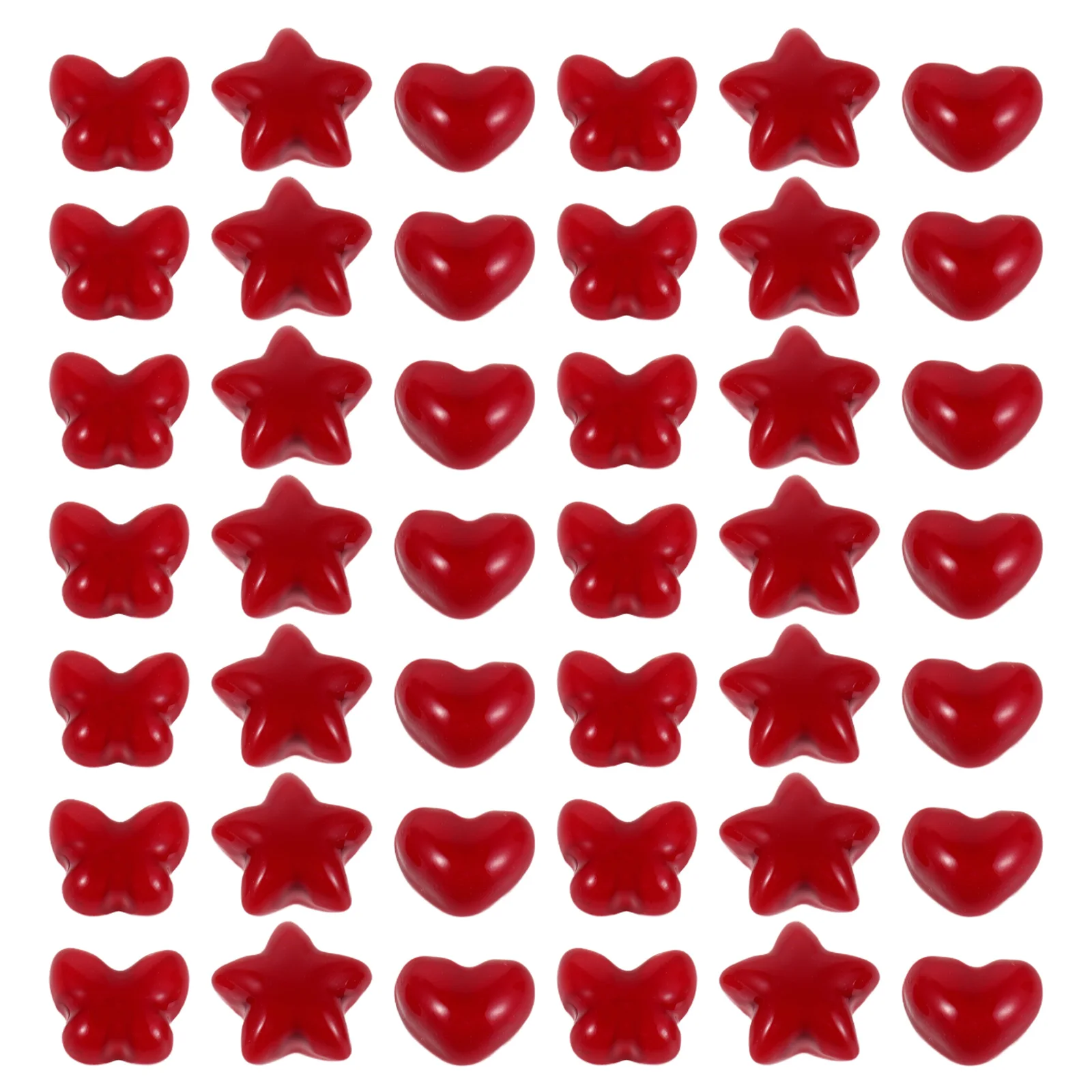 

60Pcs Heart Butterfly Star Nail Charms Red Romantic Mini Decorations for Fake Nails Women Manicure Art Supplies Trendy Jewelry
