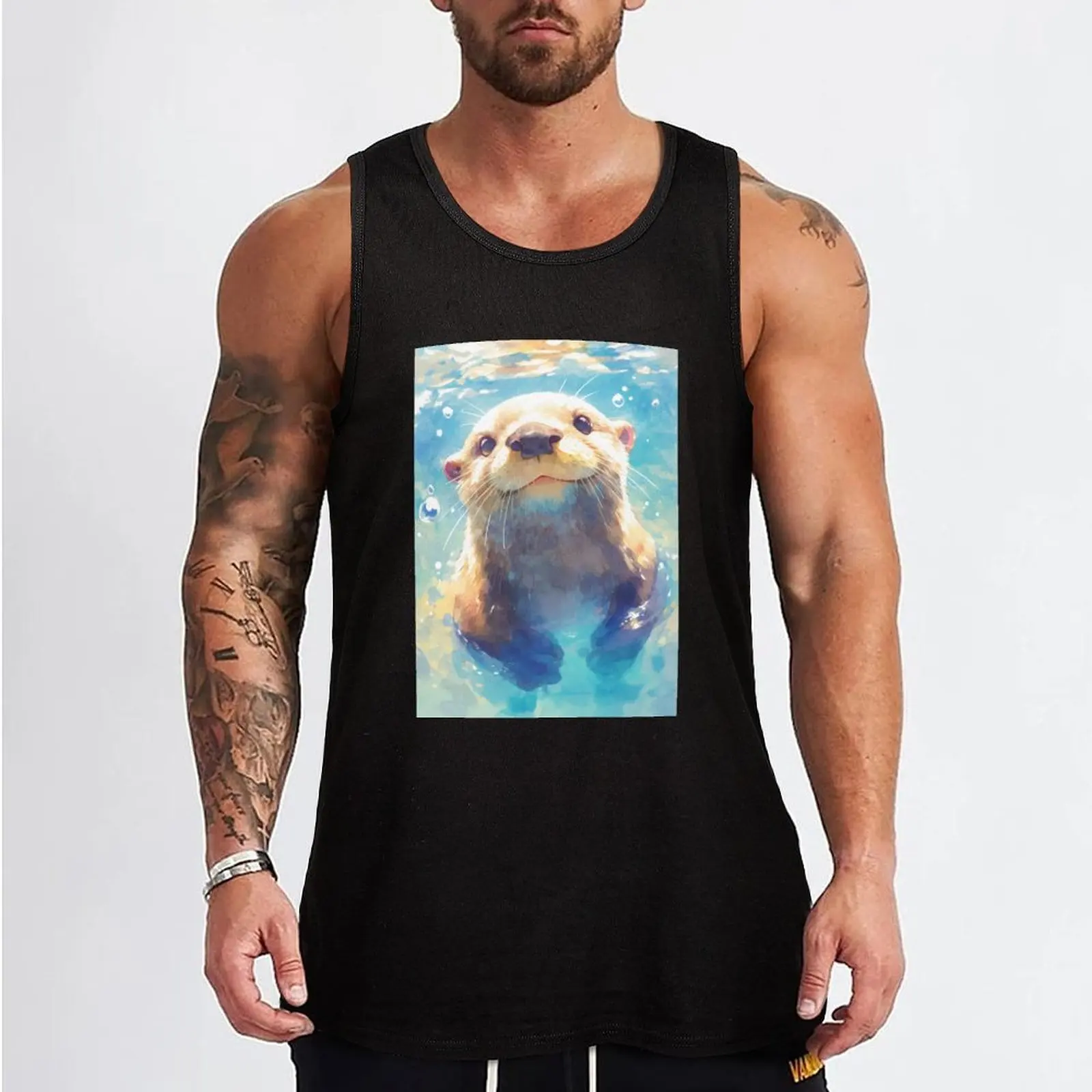 Otterly Delightful A Watery Adventure Tank Top sports suits Men's clothing Gym man