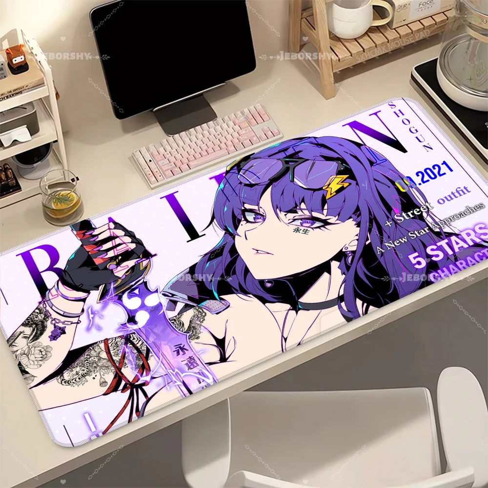 Gaming Mouse Pad Computer Cushions Non-slip Table Carpet Laptop Anime Girl Mousepad Genshin Impact Gamepad Desk Gadget Mouse Mat