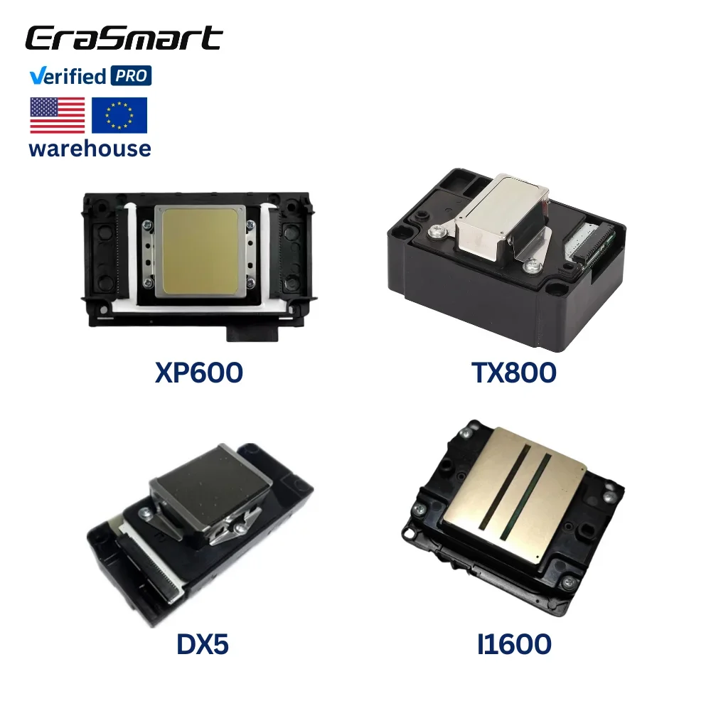 Erasmart Head I3200 F186000 Dx5 Printhead U1 Unlocked I3200 A1 XP600 DTF  New I3200 E1 Printhead