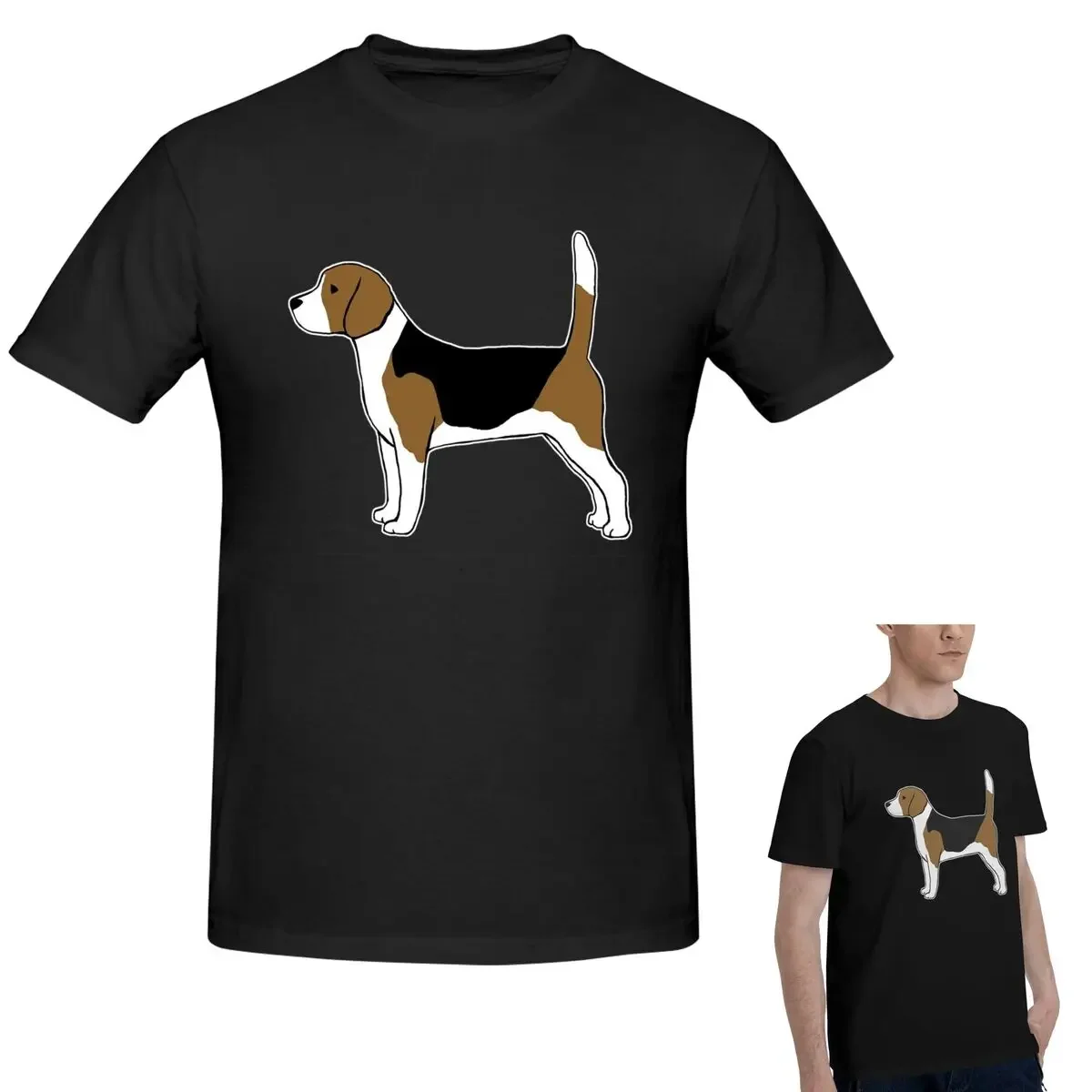 

100% Cotton Beagle T-Shirt Men's Classic Oversized T Shirt Men Crew Neck Summer Shirts Tops S-6XL