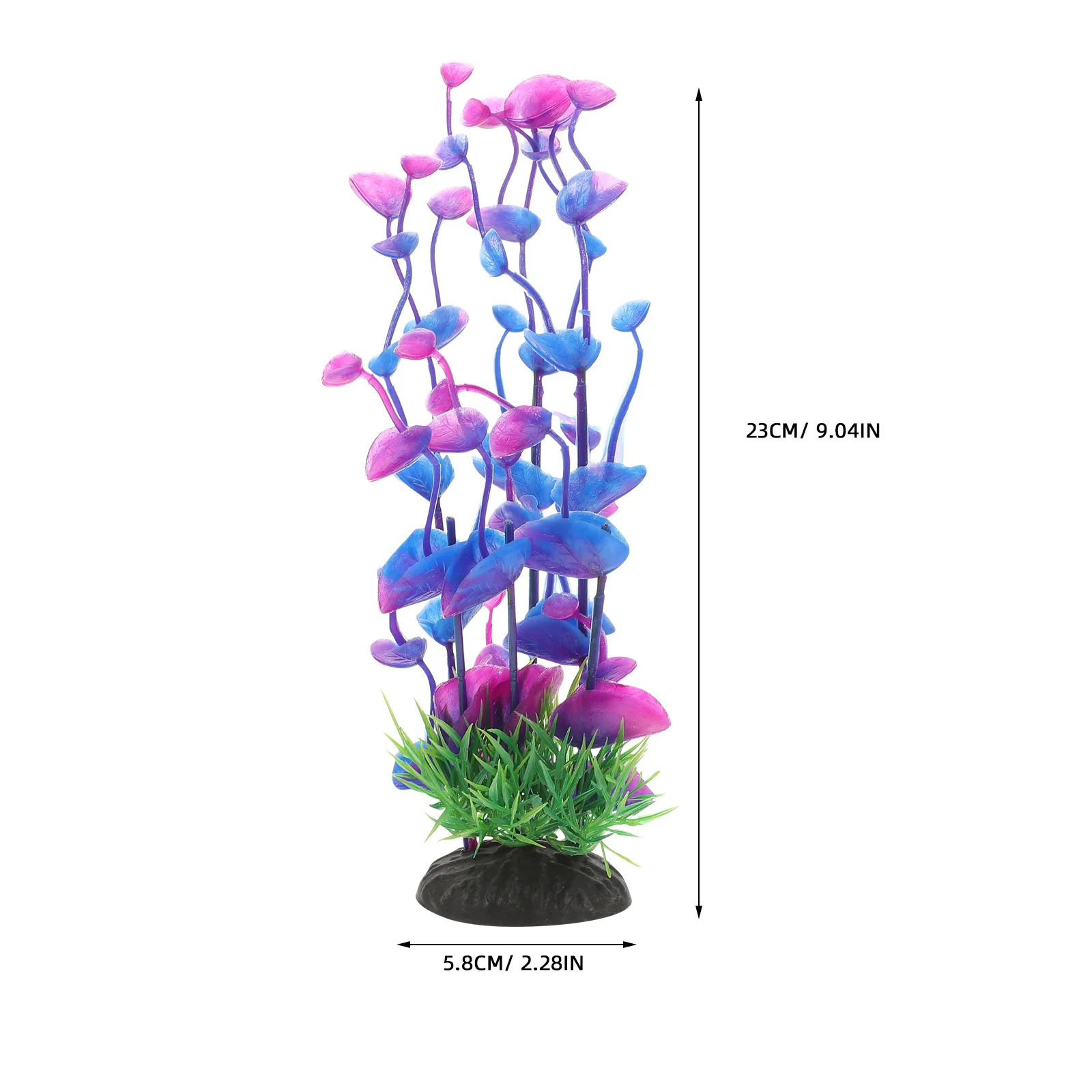 

2 Pcs Tall Large Plastic Aquarium Plants Decorations for Fish Tank Bowl Toy L scape Reptile Terrarium Pet Hide Play