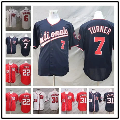 Wholesale Men's Washington Nationals Baseball Jersey Embroidered Team Uniform Summer Running Vest For Sports Fans