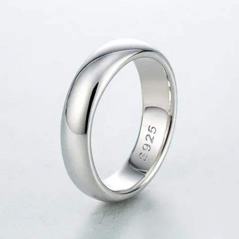 Moissanite Dome Band Ring