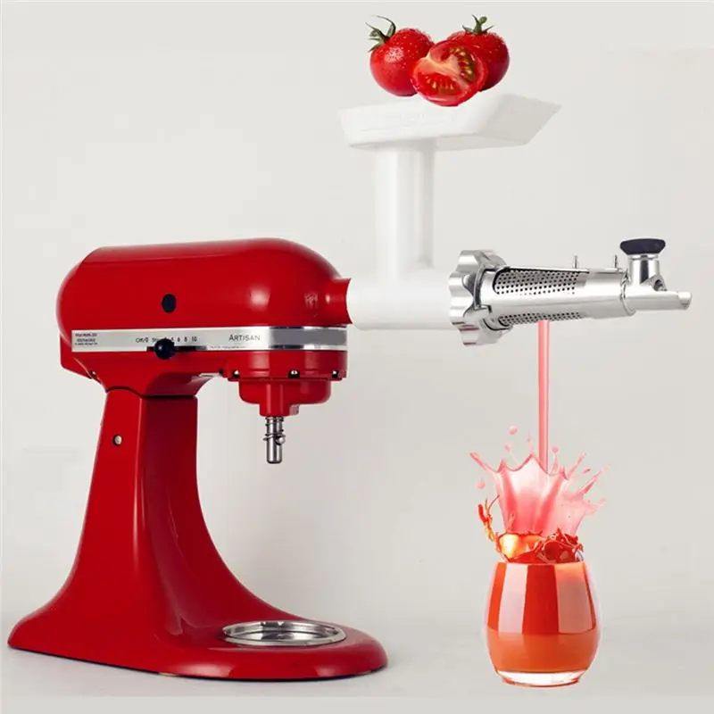 -AT52 Meat Grinder Attachment For Kitchenaid FGA Mixers, Tomato Juicer Strainer Screw Shaft Filter Sleeve Baffle Accessories