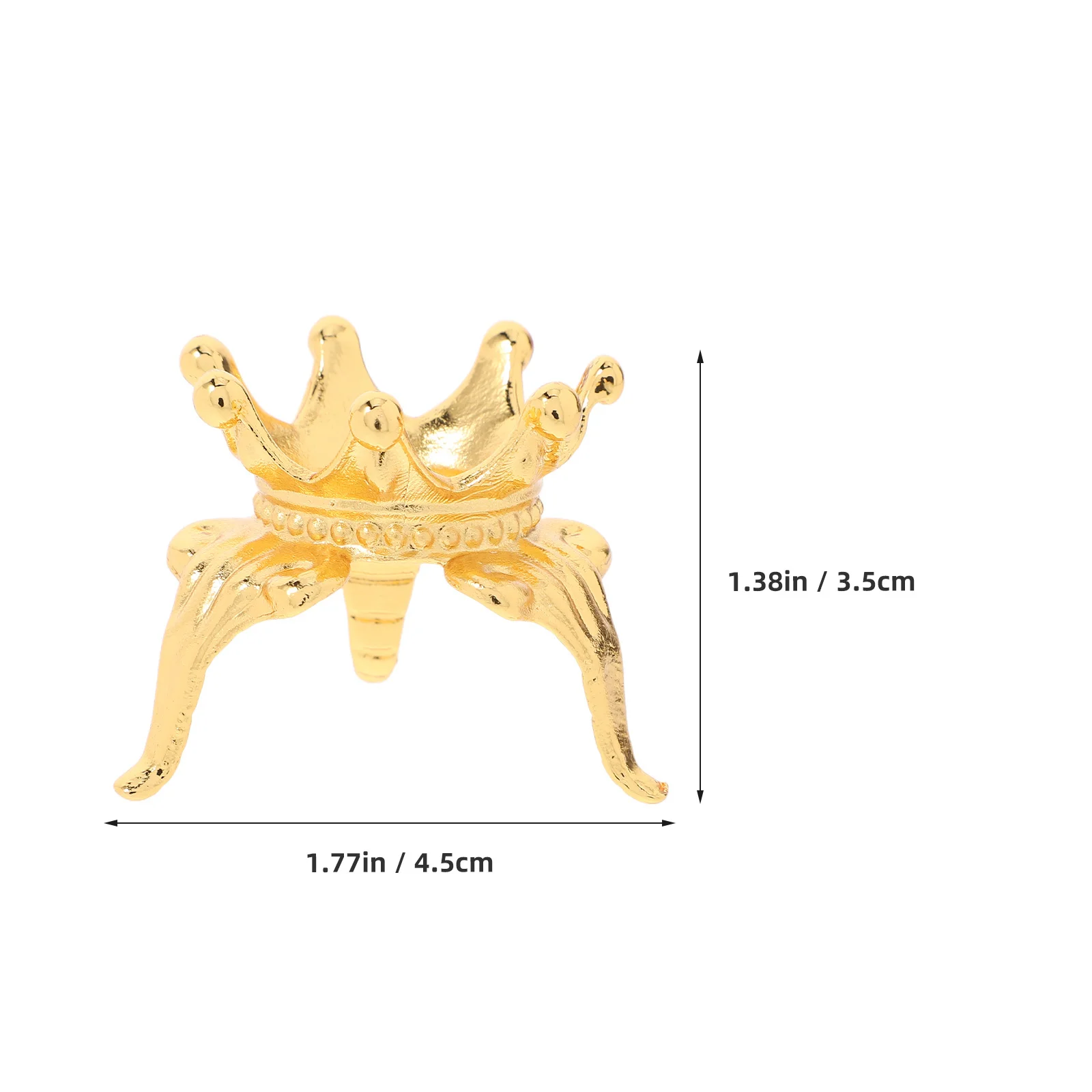 1 قطعة قاعدة الكرة الكريستال تاج صغير حامل معدني ل الكوارتز المجال عرض حامل قاعدة صغيرة الجدول الدعامة متجر مكتب المنزل #5