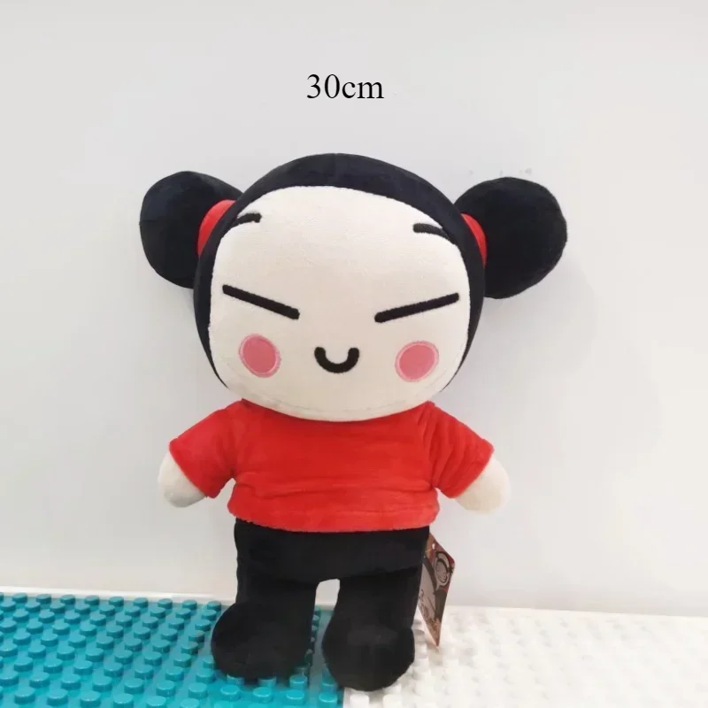 Peluche Pucca et Garu Kawaii de 30cm pour Enfant, Jouet de Dessin Animé, Mignon, Doux, Beurre de Chine, Oreiller de Couchage, Cadeau d'Anniversaire