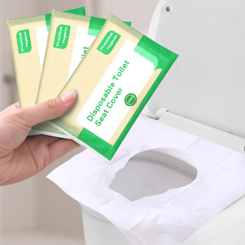 10/30/50Pcs(1 Pack-10Pcs）Disposable Toilet Seat Covers Flushable Disposable Toilet Covers Soluble Water Toilet Paper for Travel