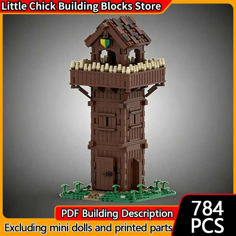 

Средневековый замок, модель MOC, строительные кирпичи, таз, палисада, часовая башня, модульная технология, детские праздничные подарки, сборные игрушки, костюм