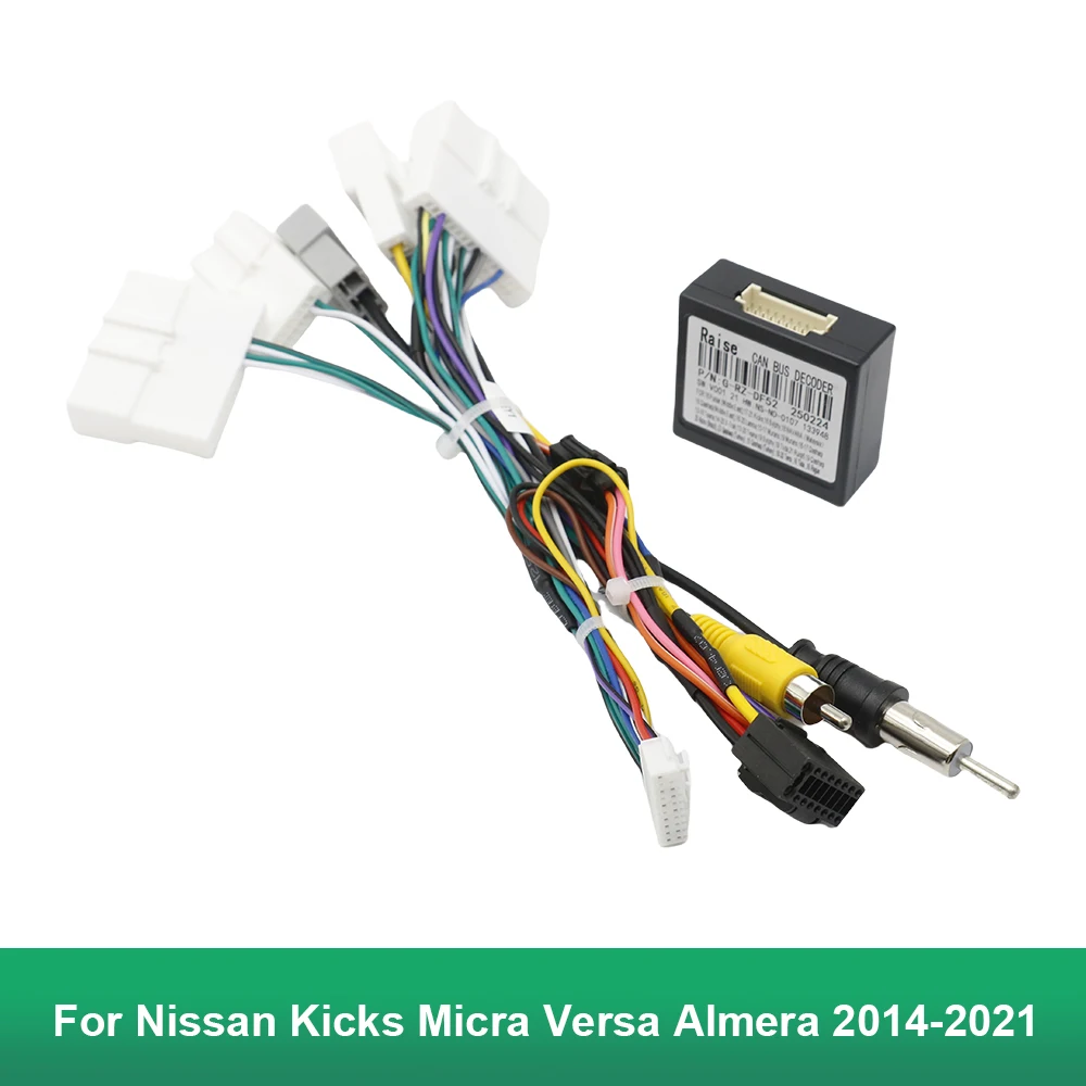 Harness Power Cord Adapter Canbus For Nissan Kicks Micra Versa Almera 2014-2021 Stereo Wiring