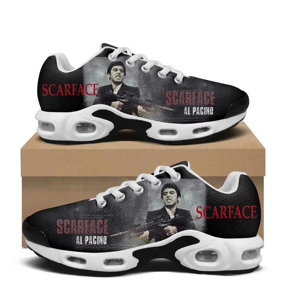 Scarface Air Cushion Sneakers Hot Movie Tony Montana Mens Womens Hiking Running Shoes Mountain Climbing Sports Casual Shoes view 4