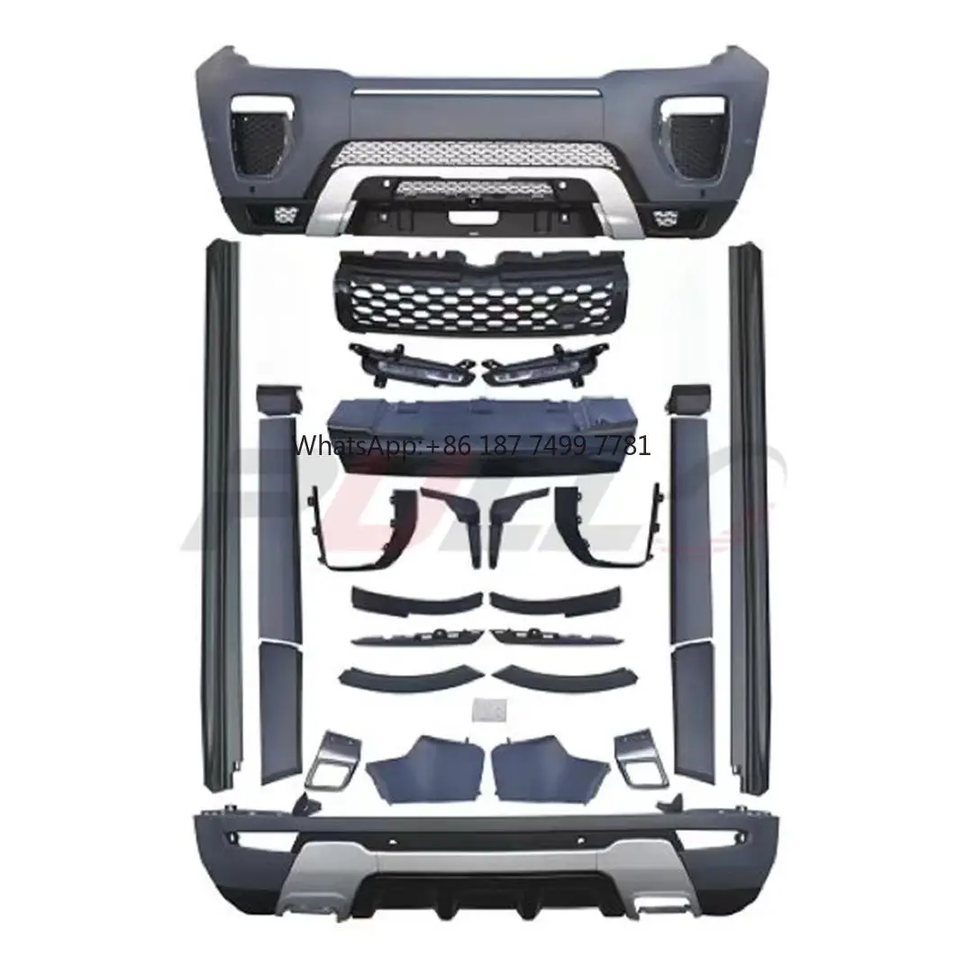 

High Quality Body Kit for Range Rover Evoque 2010 Modified to 2016 Dynamic Model Contain Front and Rear Bumper with Grille