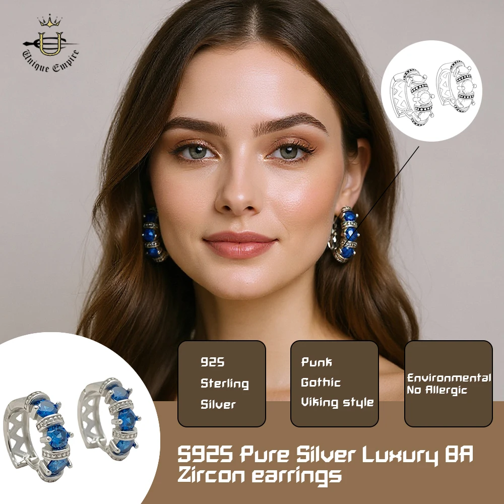 

S925 Sterling Silver Earrings for Women Sparkling 8A Zircon Studs, Light Luxury Elegant Earrings Dainty Gift for Her Valentine's