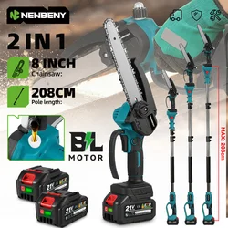 12 Zoll bürstenlose elektrische Säge mit Öler, kabellos, tragbar, für Garten, Holzbearbeitung, Schneidwerkzeug, Maschine für Makita 18 V Akku