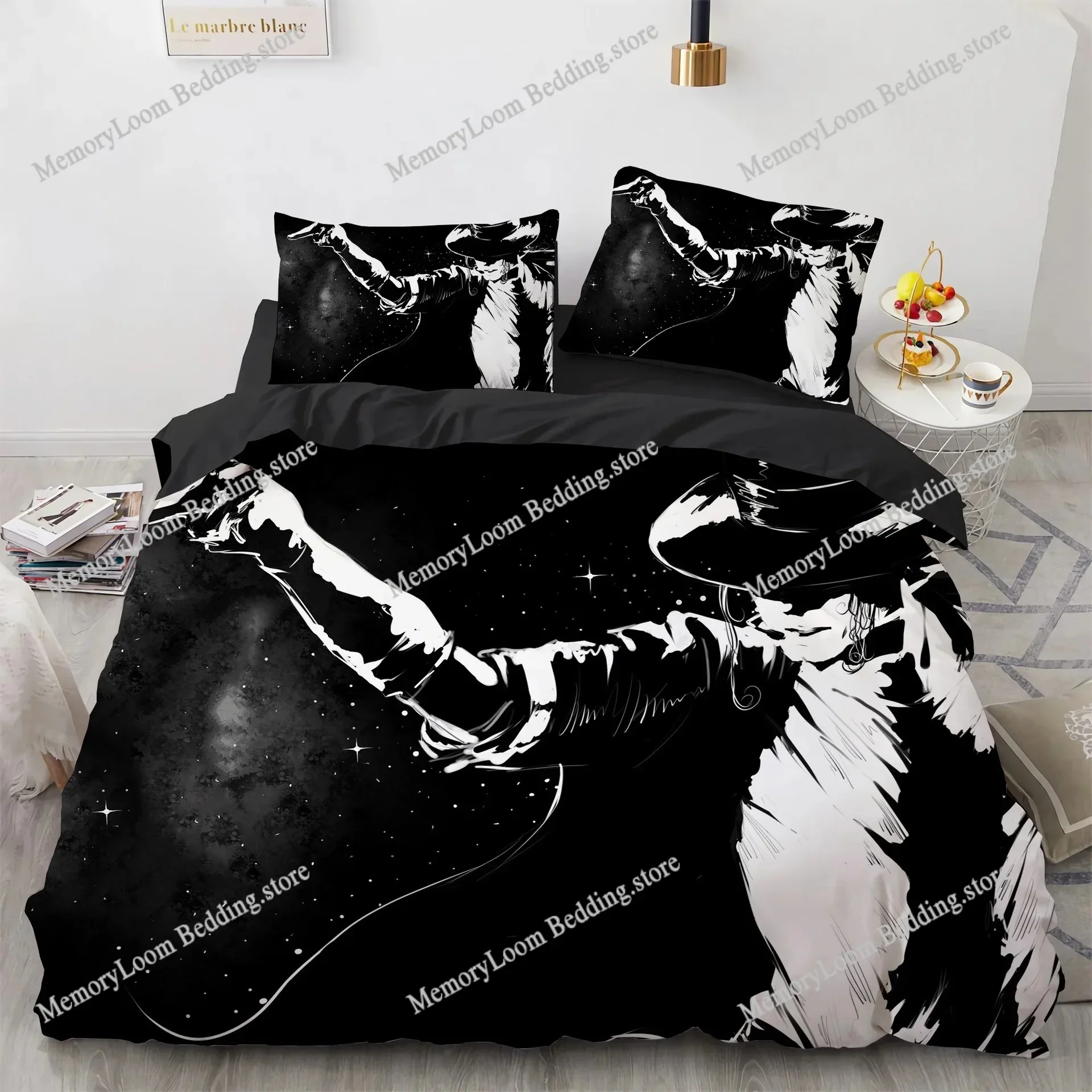 Michael Jackson Bedding Set Duvet Cover Set Lightweight Soft Duvet Cover Decorative Bedding for Teenagers Boys Girl Gift Large