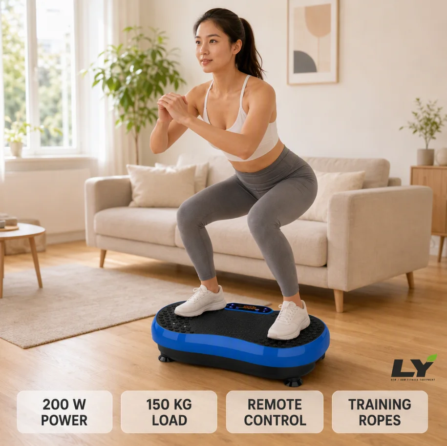 150KG Whole Body Vibration Plate , 200W Remote Control Fat Burning Shaker 6 Colors 110V 220V Home Office