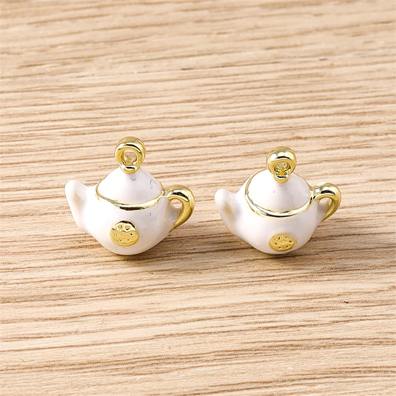 5 Stück Mix süße Lebensmittel Charms Legierung Kuchen Kaffeetasse Brot Charms Anhänger für Schmuckherstellung Tropfen Ohrringe Halsketten DIY Handwerk Geschenk – Detail 13