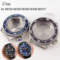 SKX013 20bar at 3.8 SKX Mod 37mm Steel Watch Case for GMT NH34 NH35 NH36 NH38 ETA 2824 PT5000 ST2130 Flat Alloy Insert 120clicks