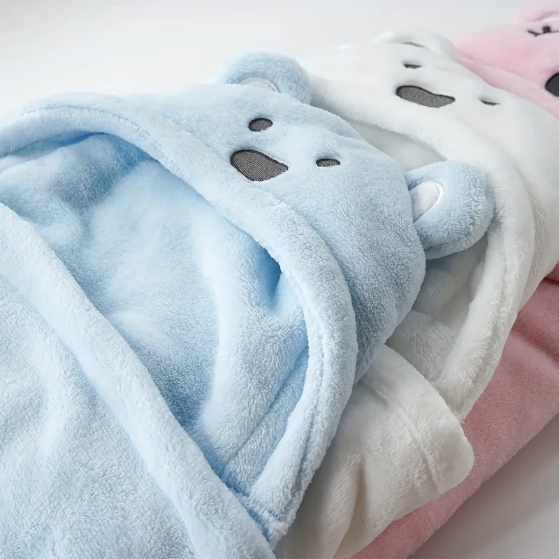 Hooded Baby Towel for Pool Beach Soft Cotton Multifunctional Four-Season Bear Air Conditioning Blanket Christmas Halloween Gift