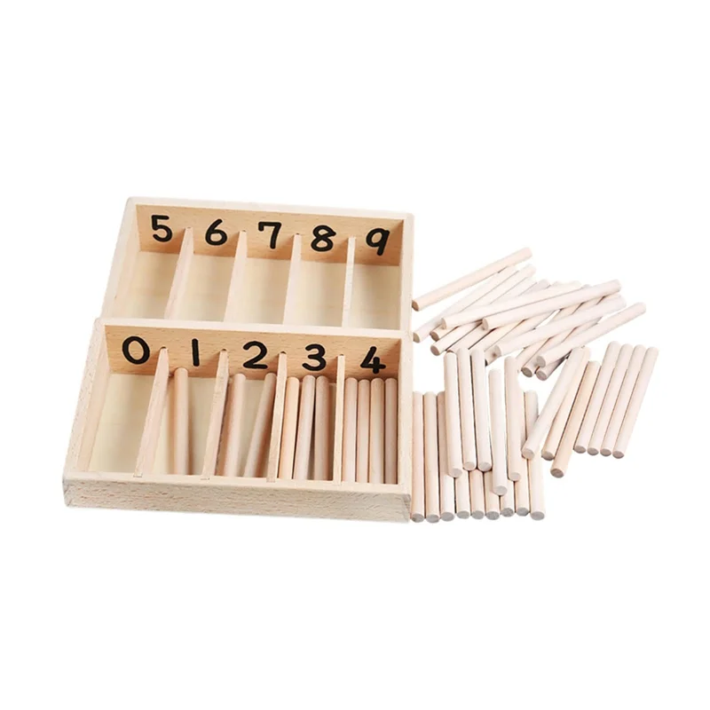ABTS-Spindle Box Kids Early Development Counting Sticks Boys Girls Professional Counting Early Learning Tool Maths Toys