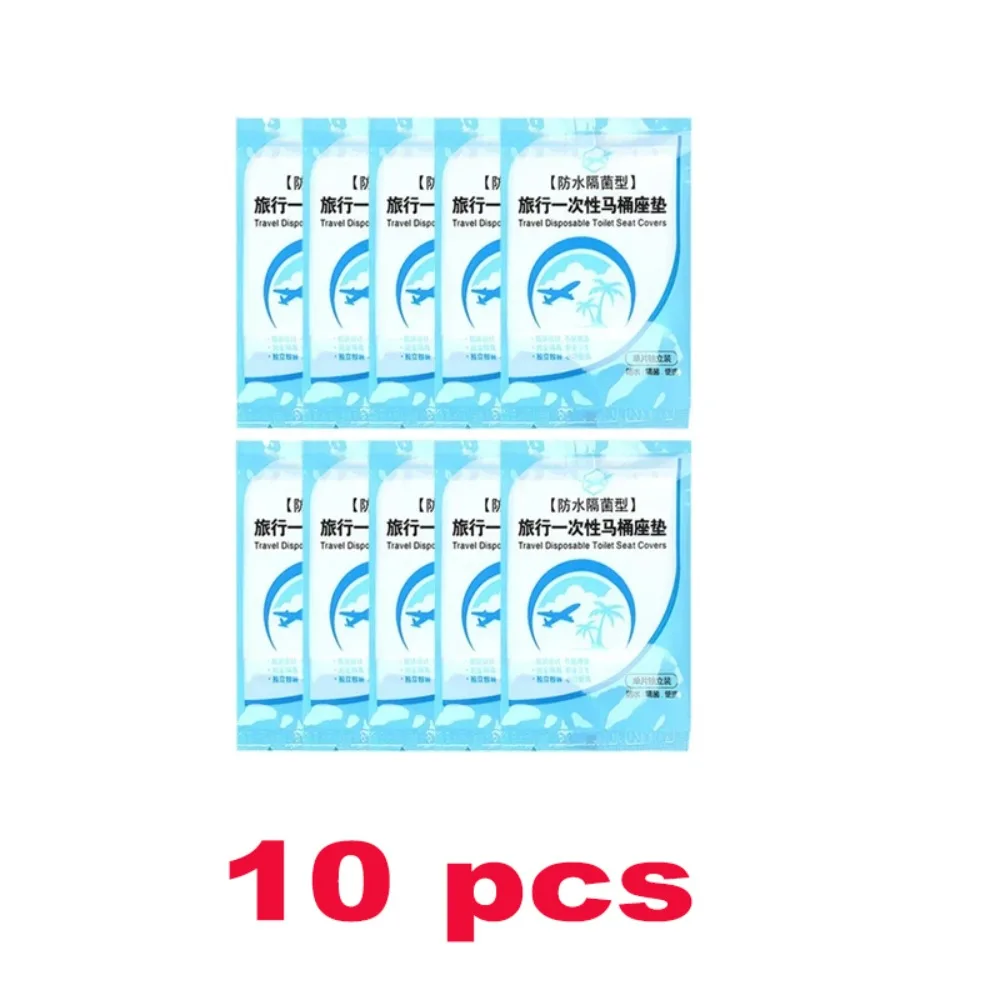 

10Pcs New Waterproof Disposable Toilet Seat Cover Degradable Non-Slip Bathroom Paper Pad Portable Toilet Seat Mat Travel