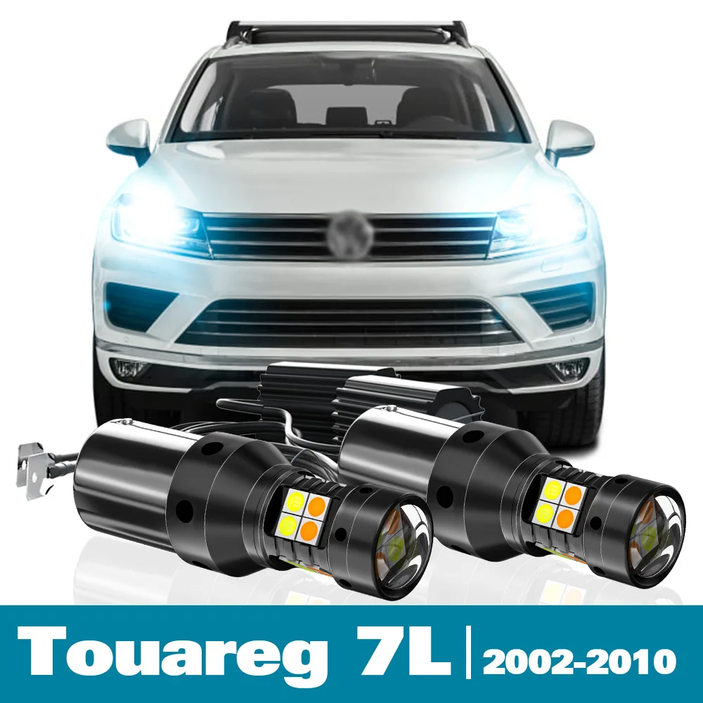 

2pcs LED Dual Mode Turn Signal+Daytime Running Light DRL For VW Touareg 7L Accessories 2002-2010 2004 2005 2006 2007 2008 2009