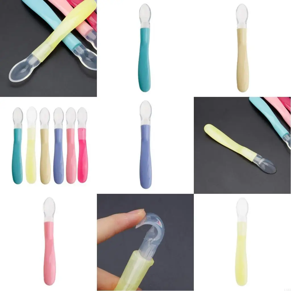 

Детская ложка Детская рисовая паста Ложка для еды Тренировочная ложка Дополнительный прикорм L8RB