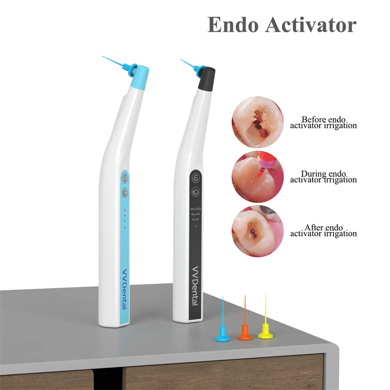 Dental Root Canal Sonic Irigator Endo Activator Tips Endo Irrigation Tips for Endo Root Canal Cleaning with 60pcs Tips S M L