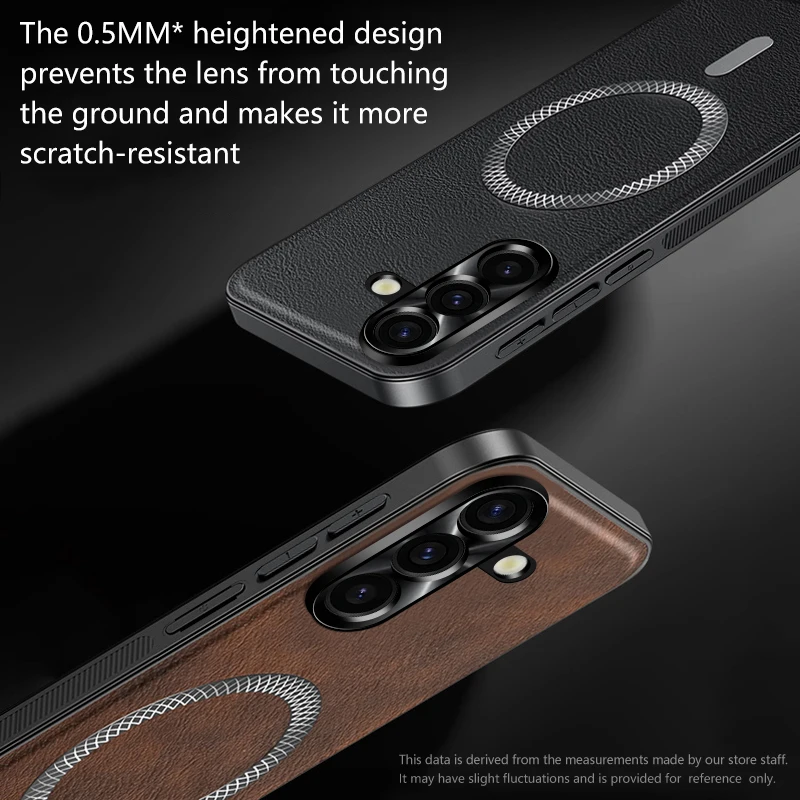 Funda de cuero PU de lujo para Samsung Galaxy S25 S24 Ultra Plus S25 FE S24 FE Magsafe protección de lente magnética cubierta a prueba de golpes