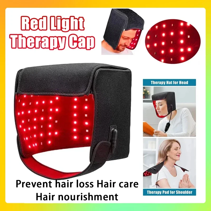 

Reduce Migraine Scalp Relax Massager Red Light Hats for Hair Regrowth Infrared Light Cap Thinning Anti Hair Loss Anxiety Stress