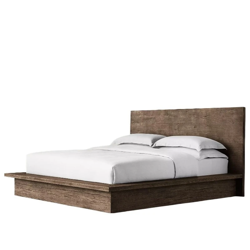 

Original single American country retro furniture Italian modern simple solid wood bed British classical solid wood bed