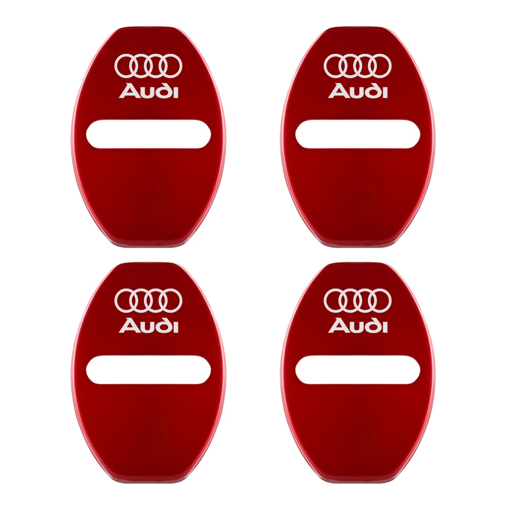 4Pcs Metall Auto Türschloss Dekoration Schützen Abdeckung Für Audi Sline A1 A2 A3 A4 A4L P 8V 8L RS RS3 RS4 RS5 RS6 S1 S2 S3 S4 S5 S6 S7