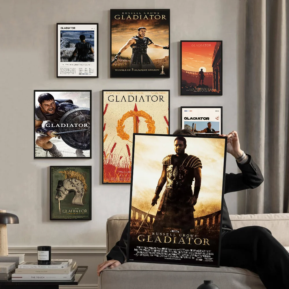 Gladiator Classic Movie Movie Sticky Posters Vintage Room Home Bar Cafe Decor Room Wall Decor