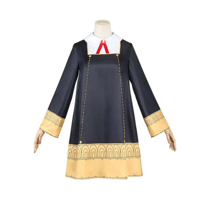 

Anya Cosplay Costume Forger SPY Puffed Sleeves Dress With Hair Accessories And White Stockings For Girl And Woman Halloween Suit