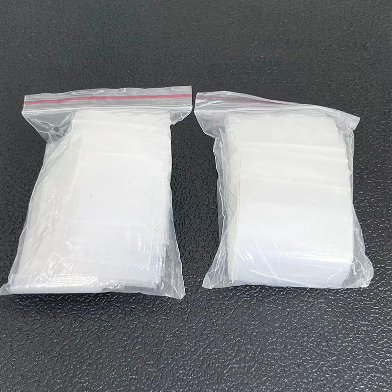 11* White Thick Mini Ziplock Bag 100pcs/pack, Clear Big to Small ZIP Bag Plastic Sealed Bags Waterproof, Jewelry Packing Display