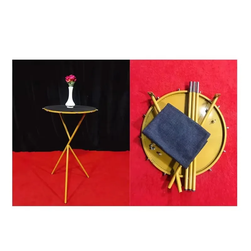 Tray Magician Table (Copper Decoration circle)Magic Table Coin Card Stage Close up magic Magic Tricks props