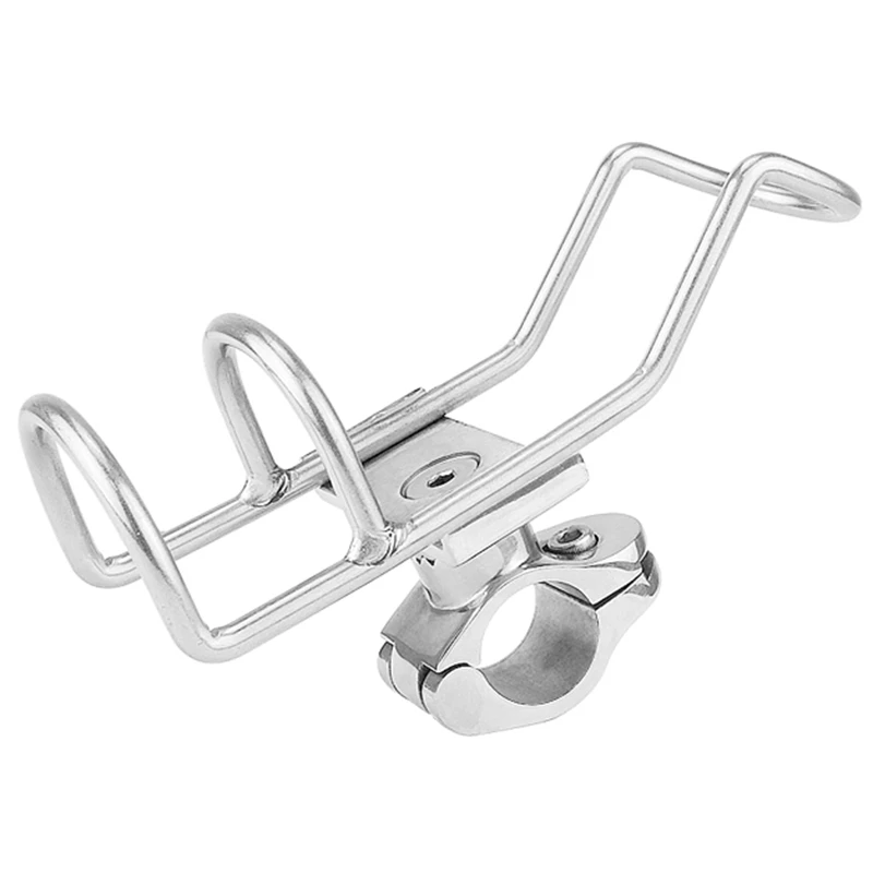 

1PCS Stainless Steel 316 Fishing Rod Rack Holder Pole Bracket Support Clamp On Rail Mount Boat Accessories